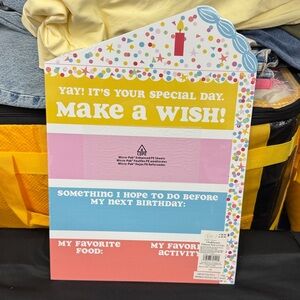 Birthday Chalkboard Birthday sign Colorful Birthday Card reversible sign gift